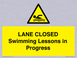 LANE CLOSED Swimming Lessons in Progress